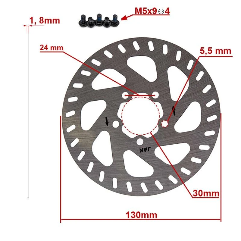 Disque de frein 130mm 5H pour Mi4 pro