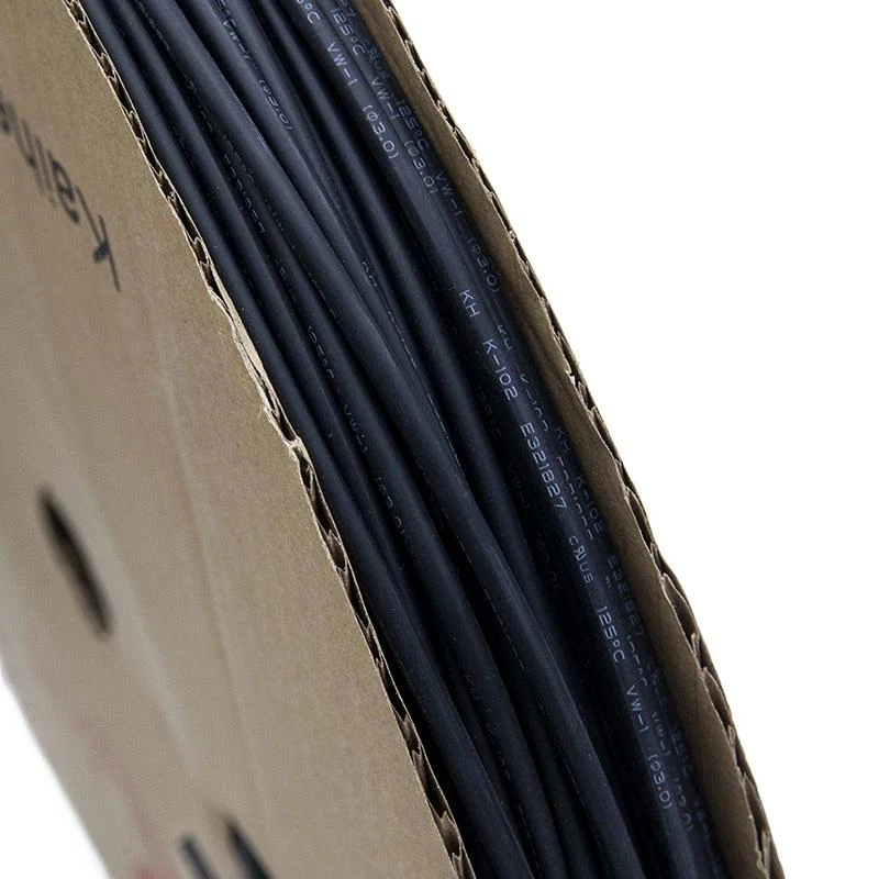 Thermorétractable noir pour câble - 3mm x 200M