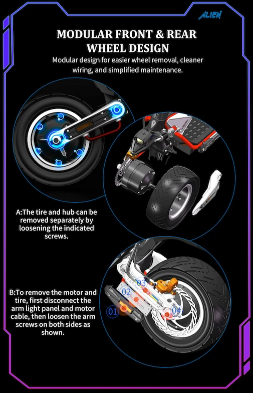 Trottinette électrique Dualtron Alien 72V 40Ah 2026