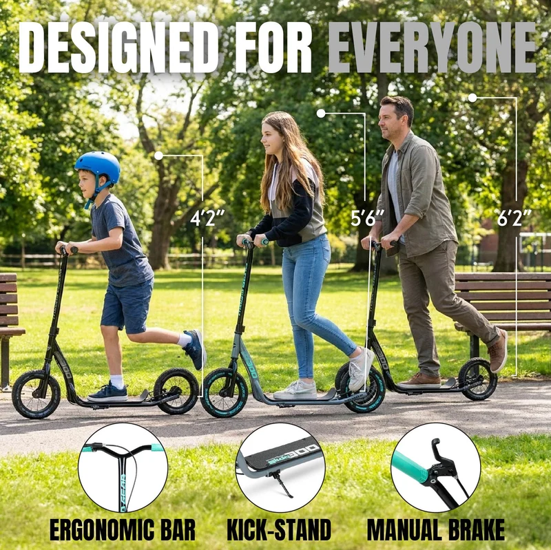 MADD GEAR | Scooter | Metro Urban Glide 300 | Grau Teal