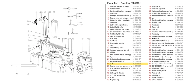 OKAI ES400B Motor
