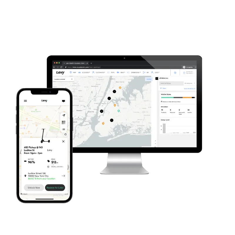 Levy Rental Fleet Scooters