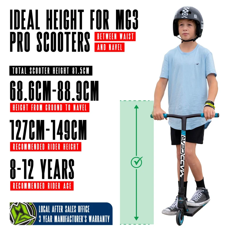 Madd Gear MG3 Zen Stunt Scooter – Schwarz Blau