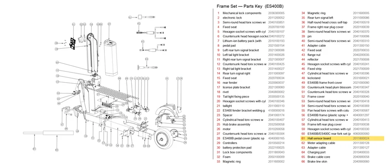 OKAI ES400 Hall Sensor Board