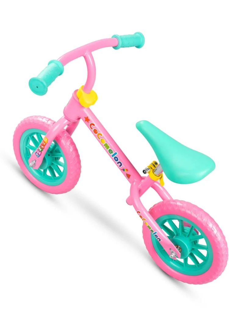 Cocomelon Beginner Balance Bike & Helmet - Pink
