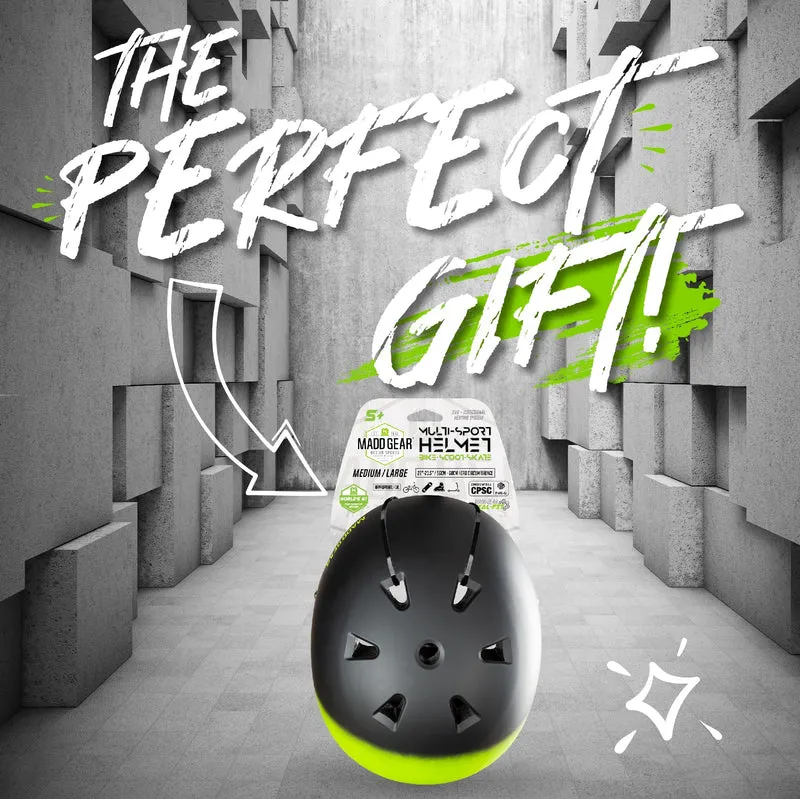 Certified EPS Helmet - Black Green M/L