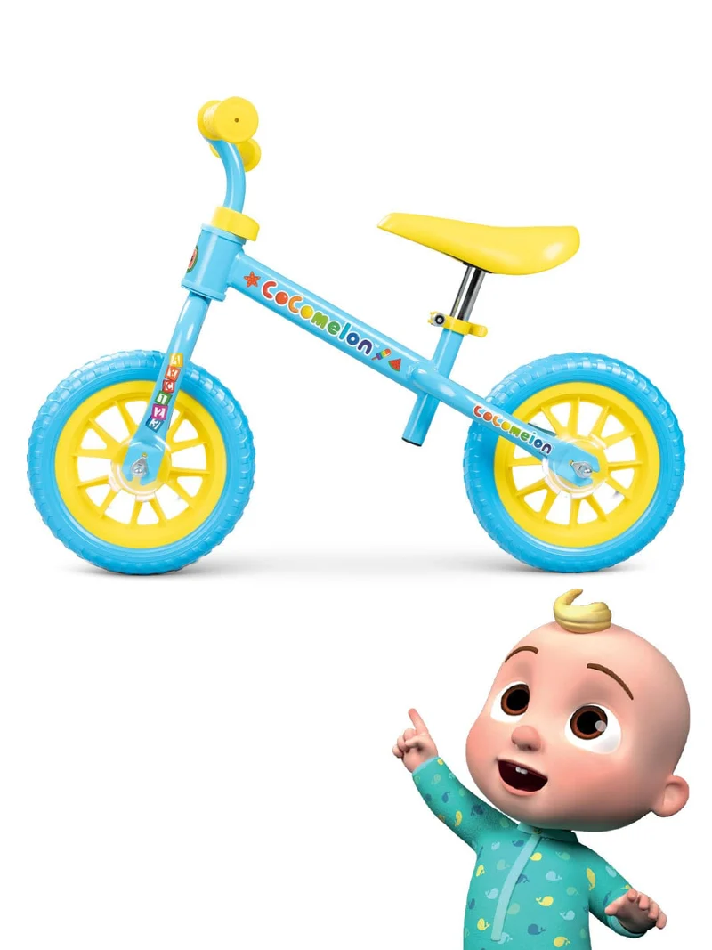 Cocomelon Beginner Balance Bike & Helmet - Blue