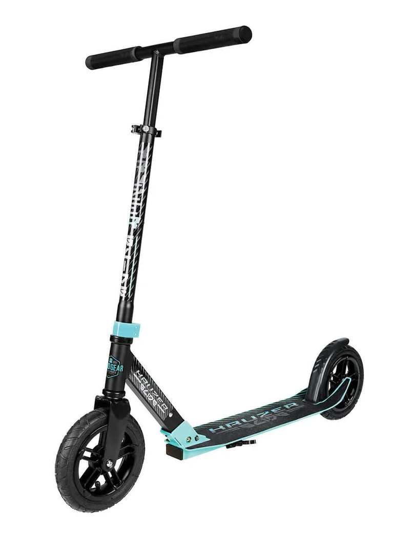 Kruzer Wide Glide Folding Scooter - Black Teal