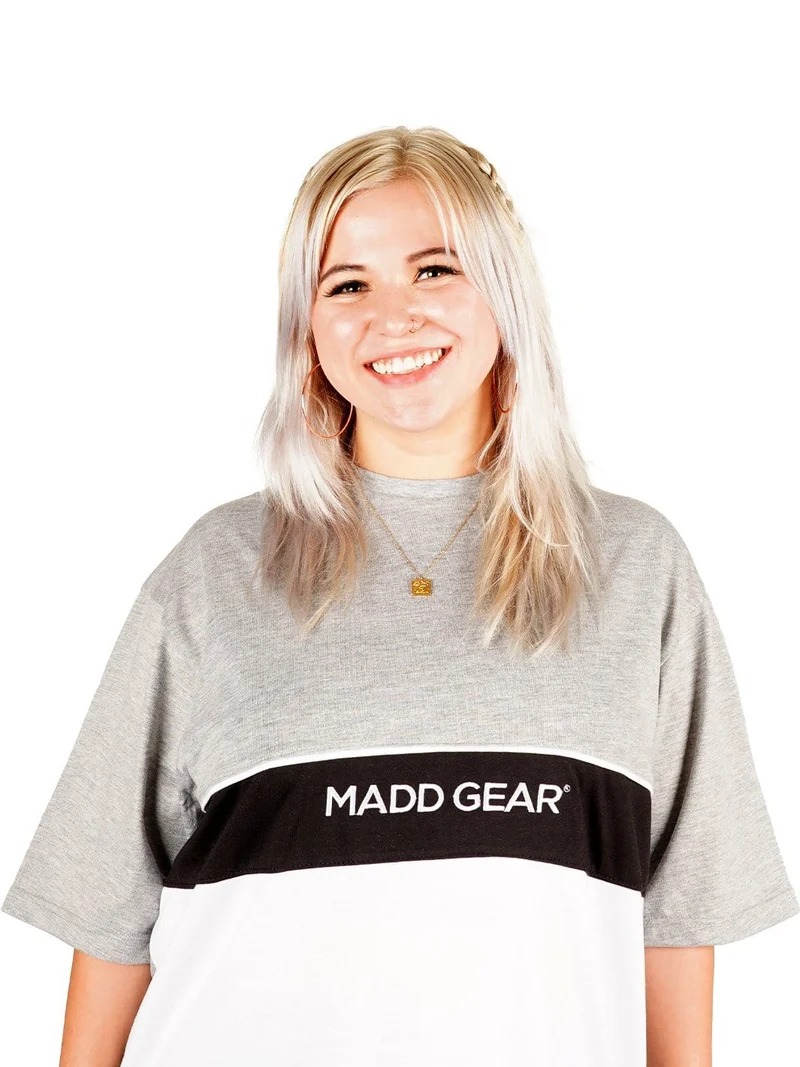 MGP STRIPE TEE - GRAY WHITE
