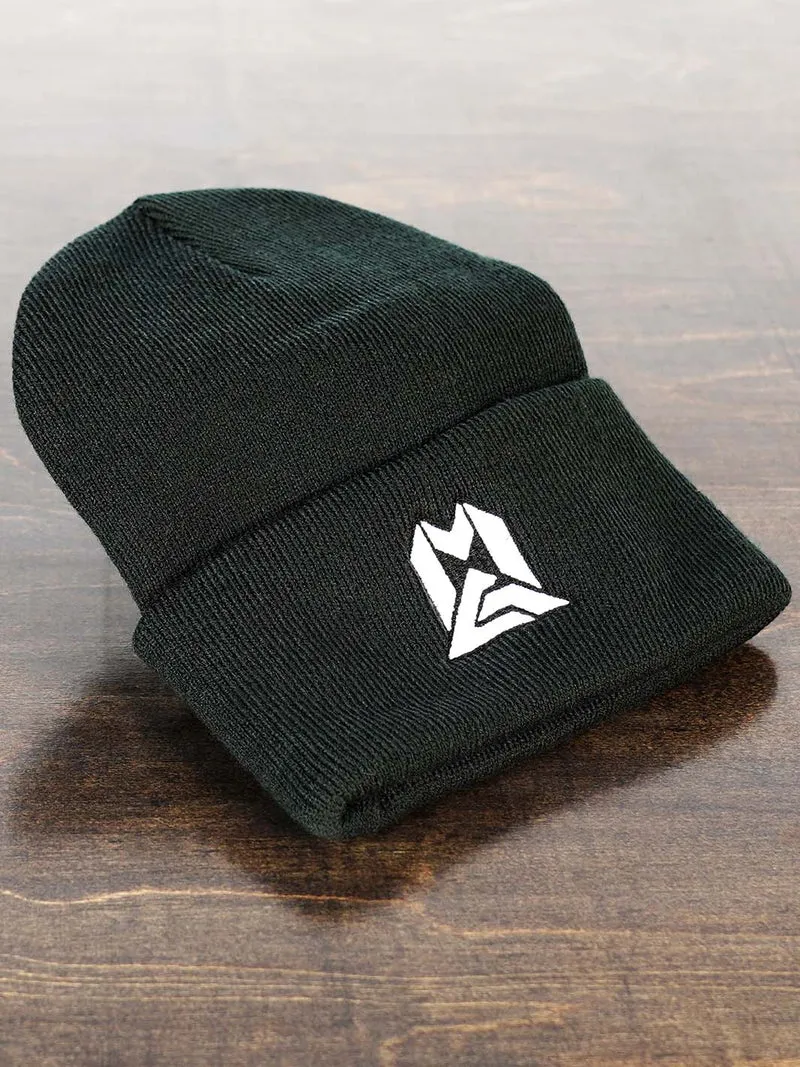 MG CUFF KNIT BEANIE - BLACK