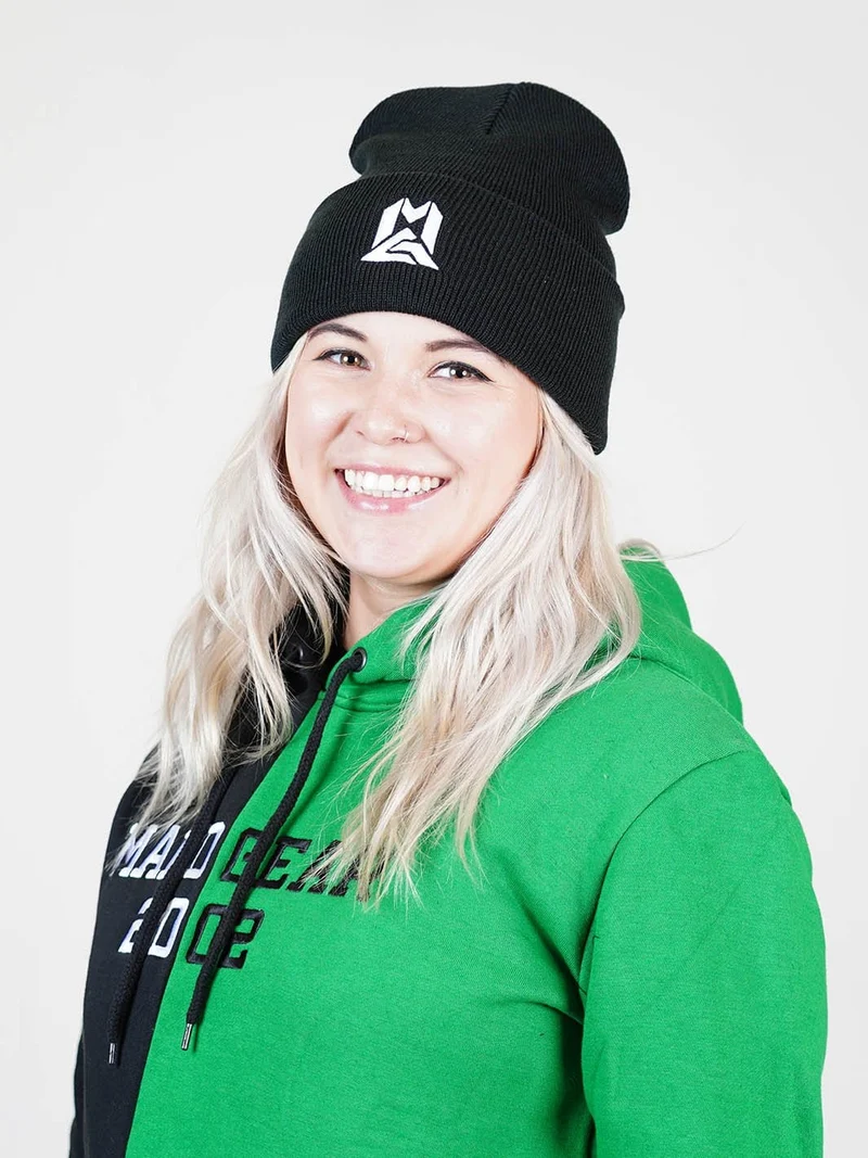 MG CUFF KNIT BEANIE - BLACK