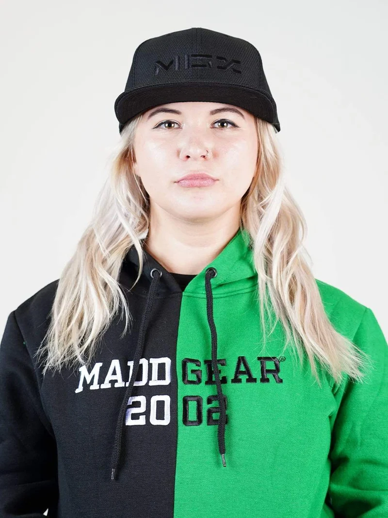 MG SPLIT HOODIE - BLACK GREEN
