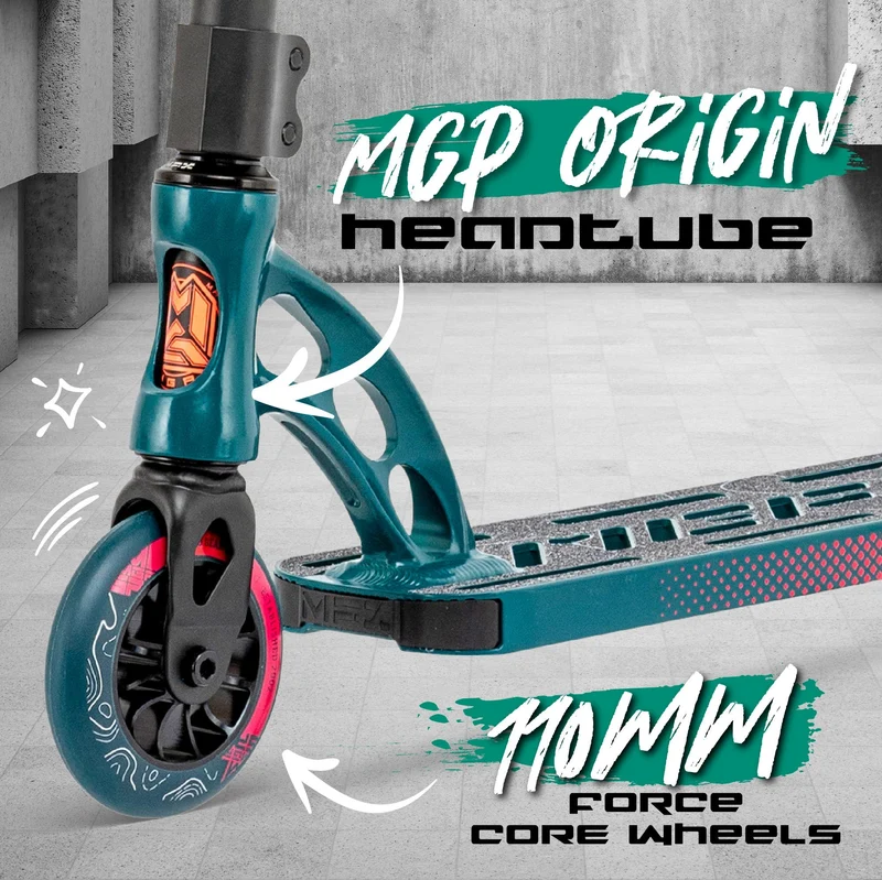 MGP Origin 5” Shredder Stunt Scooter - Teal Pink