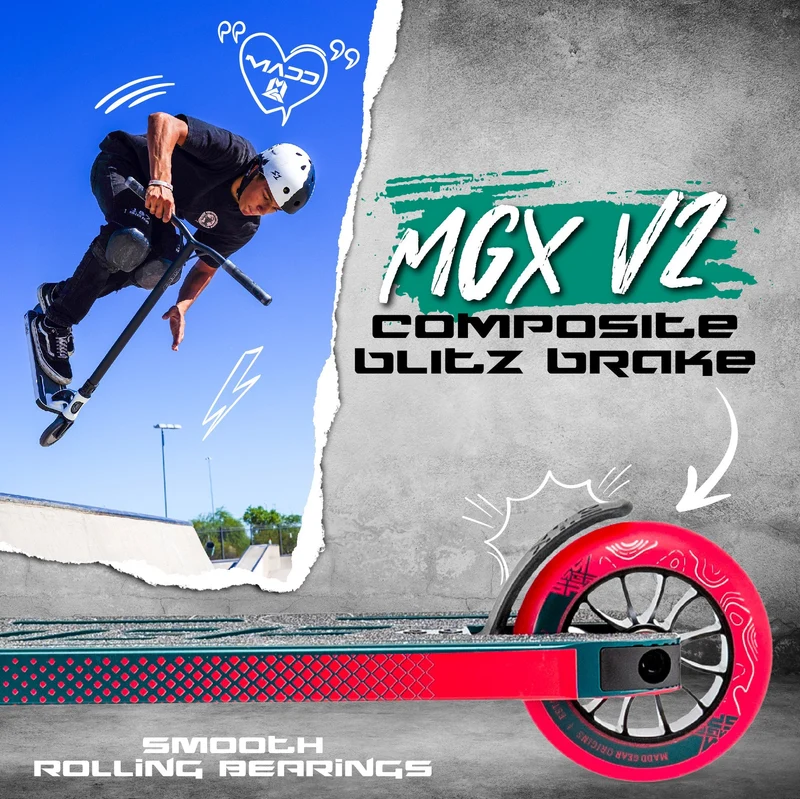 MGP Origin 5” Shredder Stunt Scooter - Teal Pink