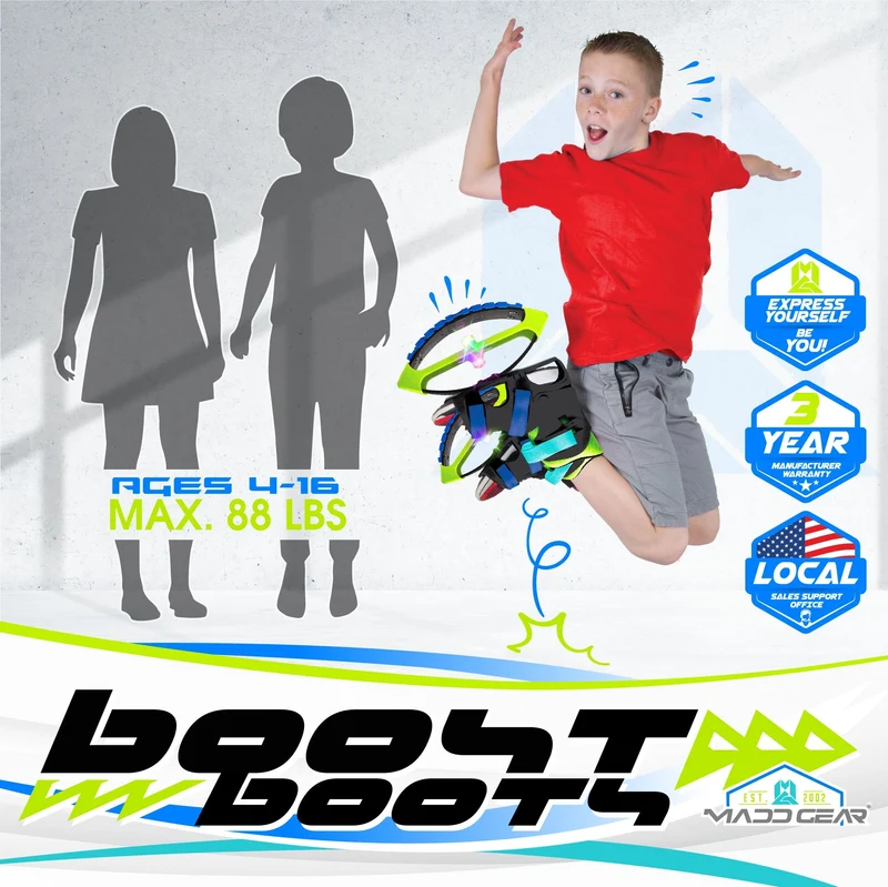 Madd Light-Up Boost Boots - Blue Lime
