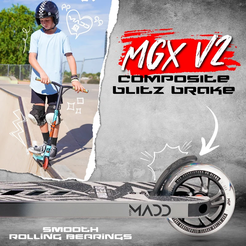 MG Kick Extreme 5" Scooter - Black Grey