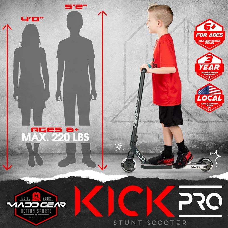 MG Kick Pro 5" Scooter - Black Grey