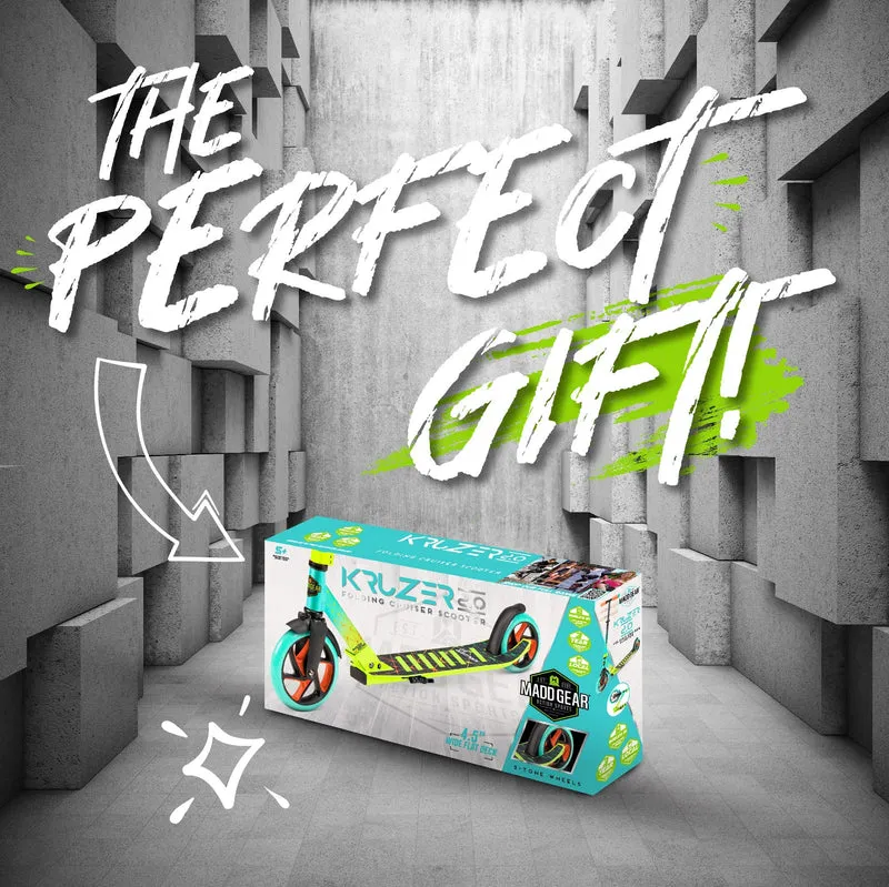 Kruzer 150 Folding Scooter - Teal Lime