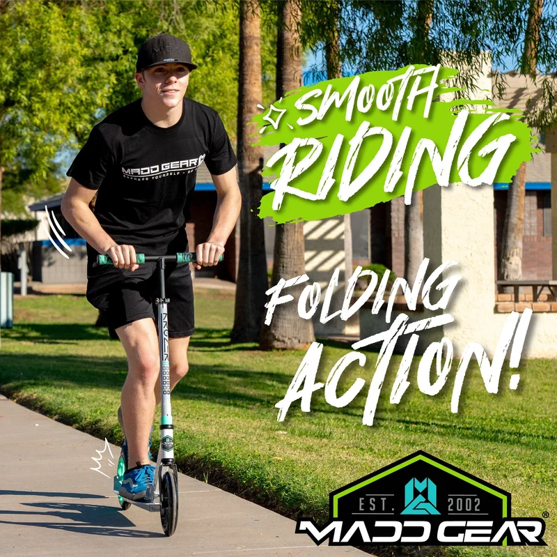 Kruzer 150 Folding Scooter - Teal Lime
