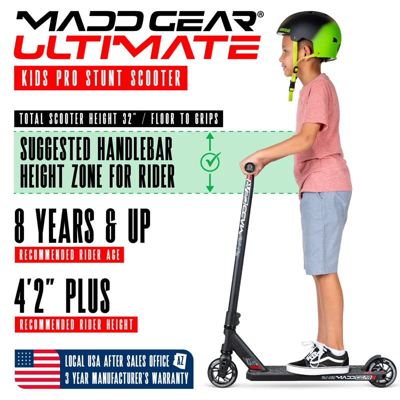 Madd Gear Carve Elite Stunt Scooter - Schwarz-Grau
