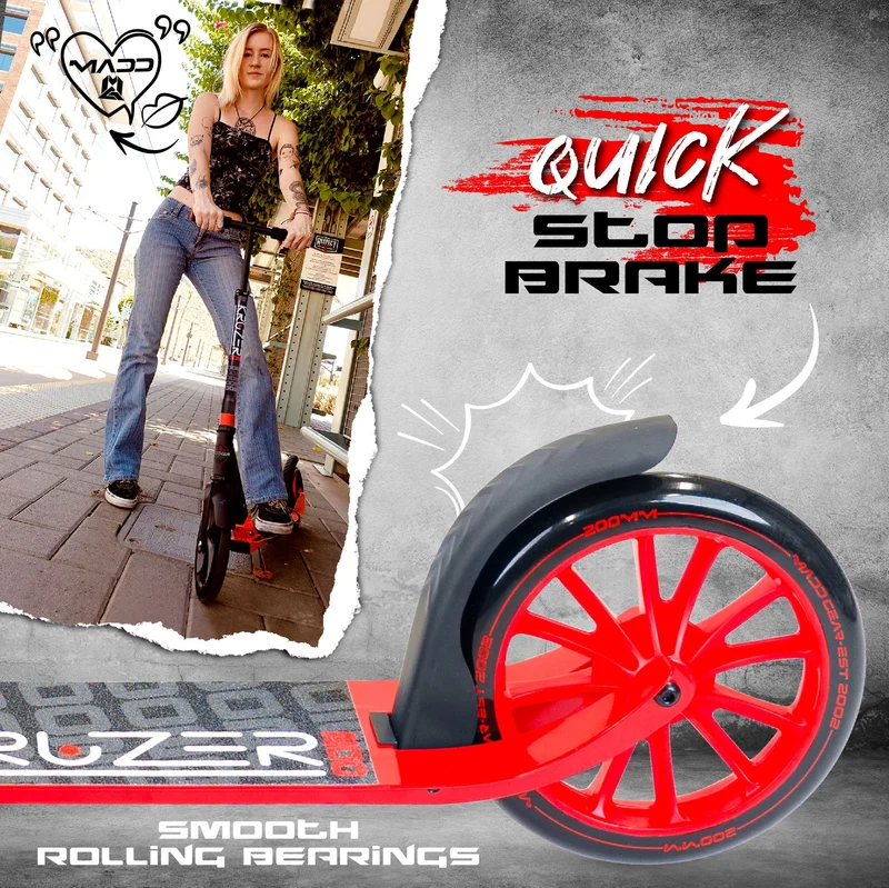 Kruzer 200 Folding Scooter - Red