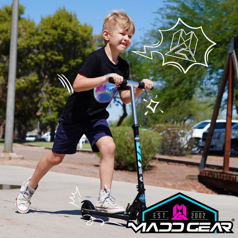 Carve 100 Folding Stunt Scooter - Teal-Pink