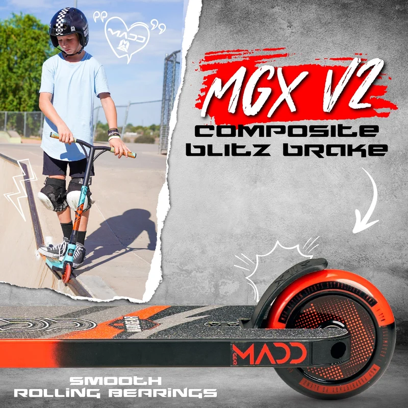 MG Kick Pro 5" Scooter - Red Black