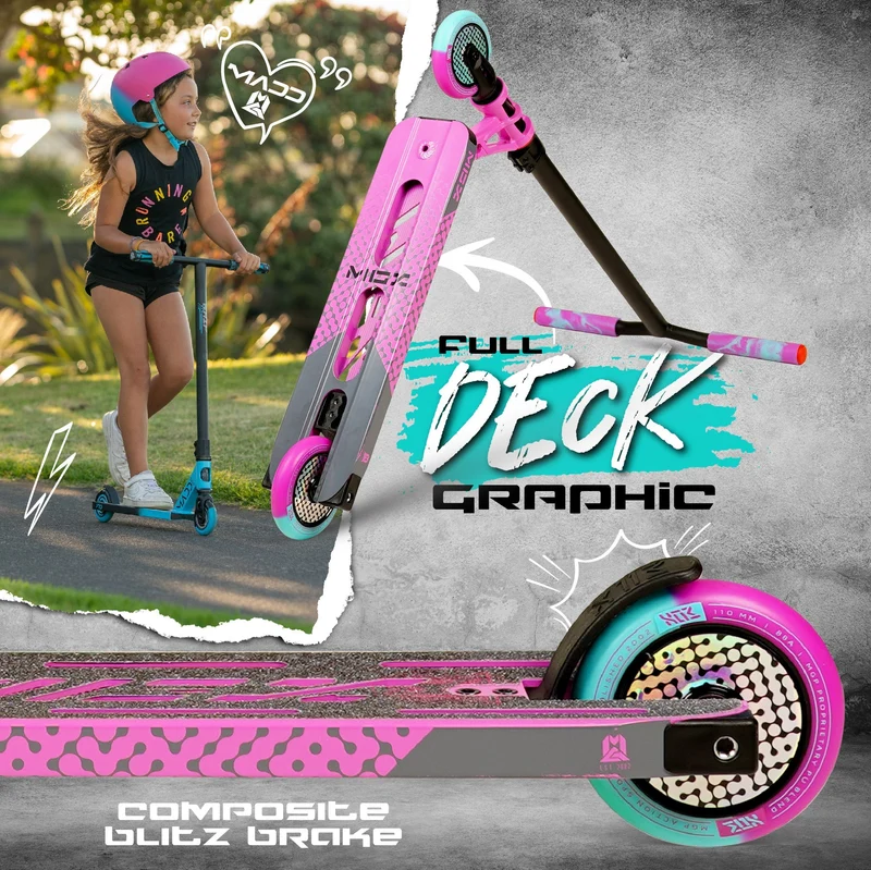MGX S2 Stunt Scooter - Pink Teal