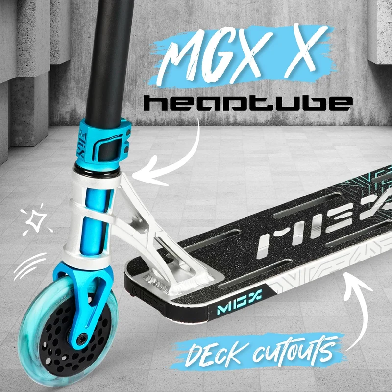 MGX Extreme Stunt Scooter - Silver Blue