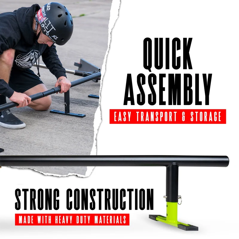 99" Adjustable Grind Rail - Black Green