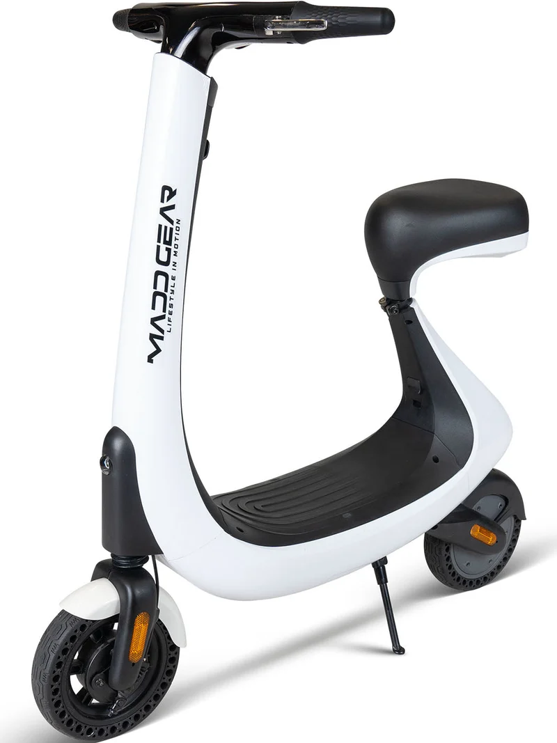 Madd Gear Pendolare LUX Electric Commuter Scooter - White Black