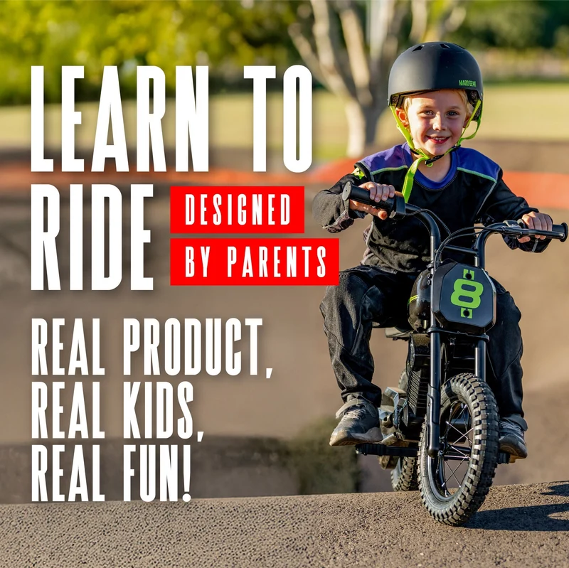 Madd Gear My 1st Mini Electric Dirt Bike - Black Green