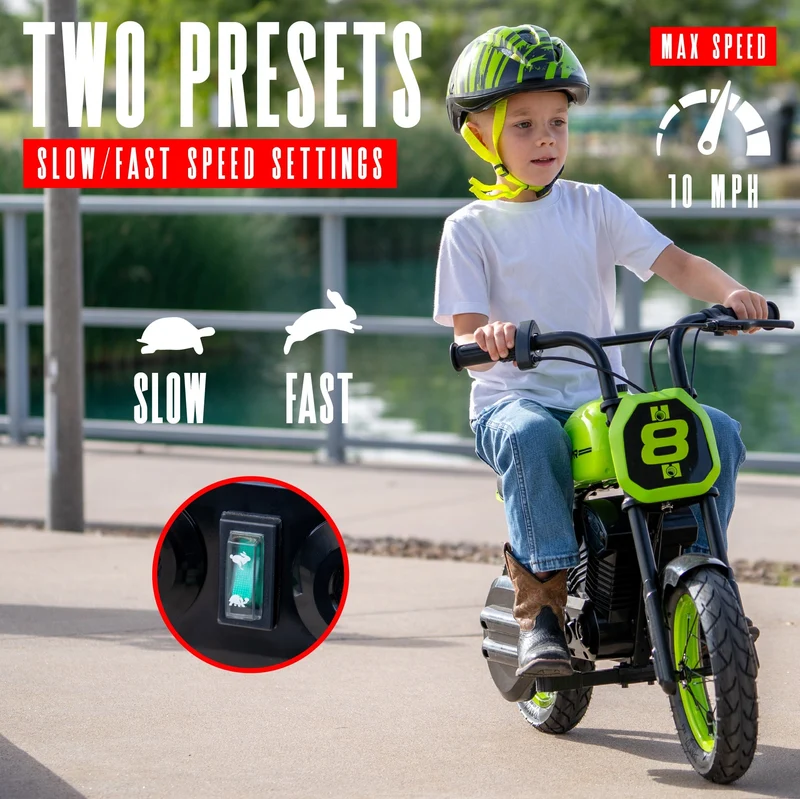Madd Gear My 1st Mini Electric Motorcycle - Green Black