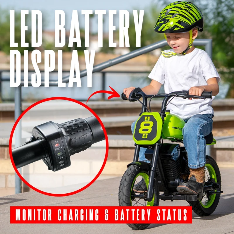 Madd Gear My 1st Mini Electric Motorcycle - Green Black